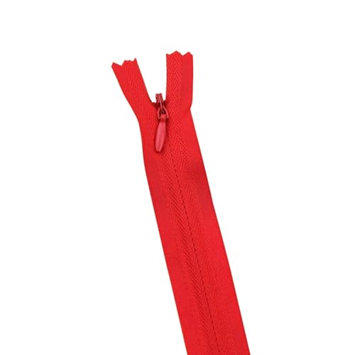 HEUchuan Unsichtbarer Reissverschluss 1 Teile/Satz Unsichtbarer Reißverschluss Nylon Spule Reißverschluss for DIY Handwerk Tuch Nähzubehör(Red,35cm) von HEUchuan