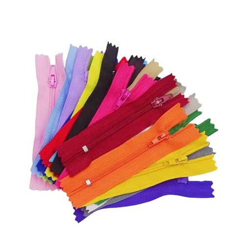 HEUchuan Unsichtbarer Reissverschluss 10 Stück Nylon-Spulenreißverschlüsse for Schneider-Näharbeiten, Nylon-Reißverschlüsse(Mix Color,30cm) von HEUchuan