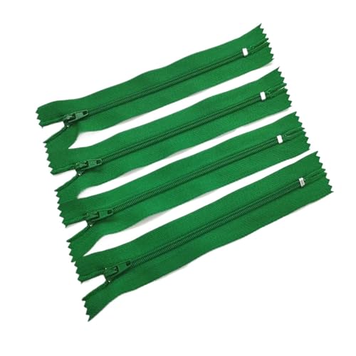 HEUchuan Unsichtbarer Reissverschluss 10 Stück geschlossener Nylon-Spiralreißverschluss, geeignet for Kleidungsreißverschlüsse for Nähen(Green,45cm) von HEUchuan