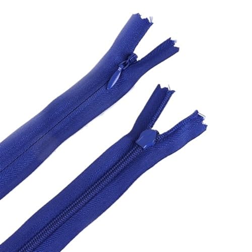 HEUchuan Unsichtbarer Reissverschluss 10 Teile/Satz Lange Unsichtbare Reißverschlüsse DIY Nylon Spule Reißverschluss for Nähen Kleidung Zubehör(Blue2,60CM_2.3CM Width) von HEUchuan