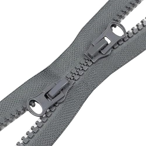 HEUchuan Unsichtbarer Reissverschluss 1PC Harz Reißverschluss Einzel Doppel Schieber Reißverschluss Open-End Zip DIY Nähen Bekleidungszubehör(05 Double 80cm) von HEUchuan