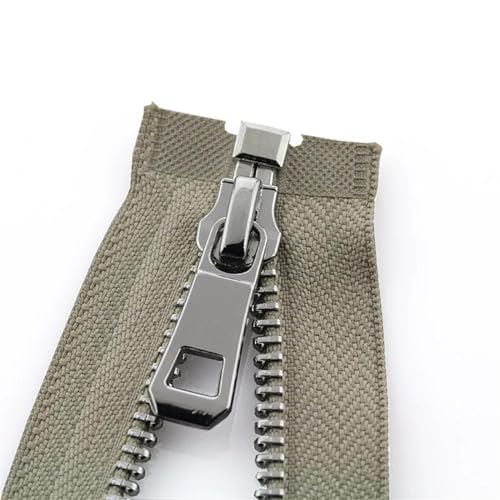 HEUchuan Unsichtbarer Reissverschluss 35/45/55/65/75/85 cm offener Auto-Lock-Metallreißverschluss mit Platinbeschichtung for Kleidung, Schuhe, Taschen, Kleidungsstücke(Khaki,35cm) von HEUchuan