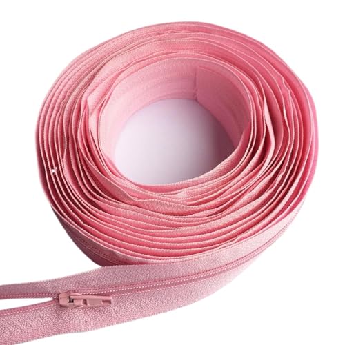 HEUchuan Unsichtbarer Reissverschluss 5/10/20 Meter Lange Nylon-Reißverschlussrollen for maßgeschneiderte Nähzubehöre for Befestigen eines Reißverschlusses, der Sich löst(Pink,10 Meter) von HEUchuan