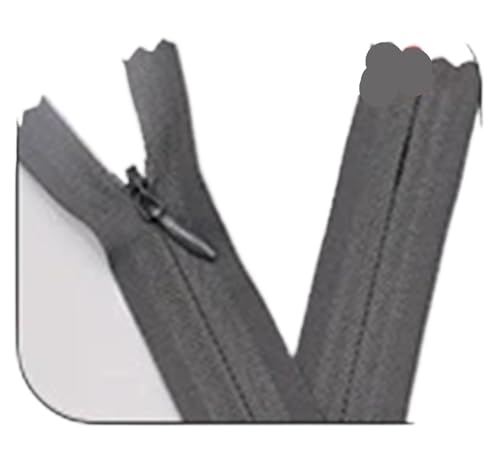 HEUchuan Unsichtbarer Reissverschluss Unsichtbare Reißverschlüsse Nylon Spule Reißverschluss Schneider for Handarbeit Nähen Tuch Zubehör(Gray 312,28cm) von HEUchuan