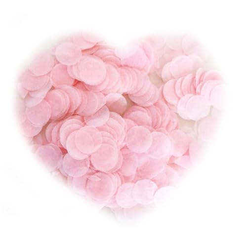 100g Konfetti,Streudeko Geburtstag Pastell,2.5cm Tissue Confetti für Hochzeitsfeiern Geburtstag Party Goldene Hochzeit Feier (Rosa) von HEVIBK