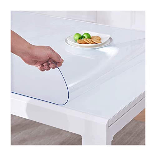 Rechteckig Transparente PVC Tischdecke Glasklar Tischfolie,Wasserdicht Hitzebest?Ndig Kratzfest Leicht Zu Reinigen Hochfest,Geeignet FüR KüChe Couchtisch Und Garten(Dicke:1.5mm,Gr??e:35x105cm) von HEWE