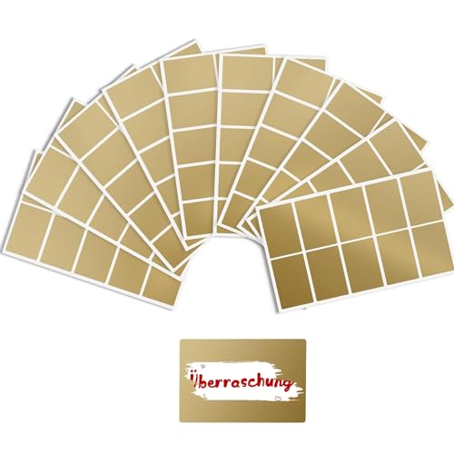 100 Stück Rubbelaufkleber Rubbellose Selber Machen - Rubbel Etiketten，Rubbelsticker ，Rubbeletiketten zum Aufkleben für Party Spiele Geschenk Postkarte Bastelarbeiten （35x58mm） von HEWJYDE