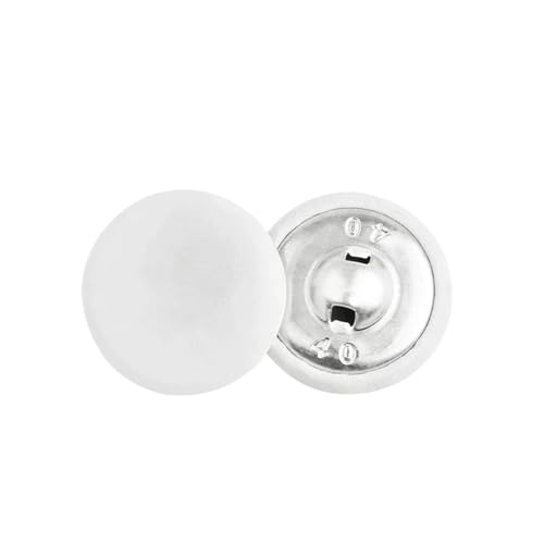 HEXHUASR 50 Stück 11–28 mm Lederknöpfe for Jacken, Mäntel, dekorative Schnalle, runde Knöpfe, Kleidung, Nähverschluss, Zubehör(Bianco,11mm) von HEXHUASR