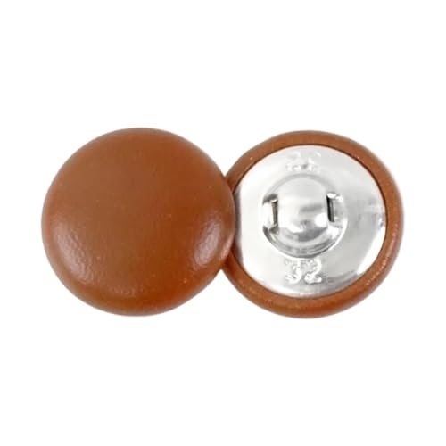 HEXHUASR 50 Stück 11–28 mm Lederknöpfe for Jacken, Mäntel, dekorative Schnalle, runde Knöpfe, Kleidung, Nähverschluss, Zubehör(Caramel,11mm) von HEXHUASR