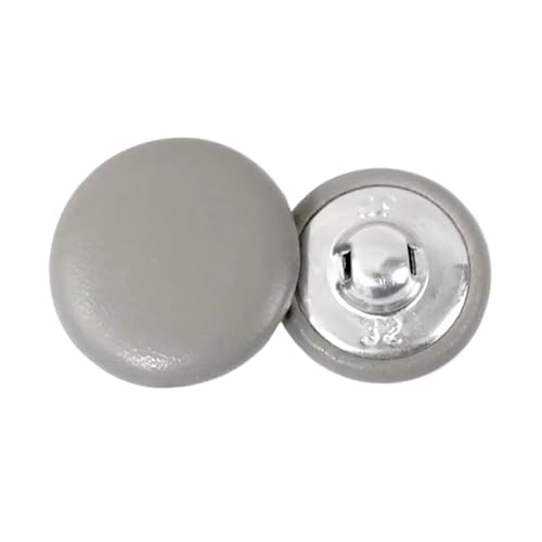 HEXHUASR 50 Stück 11–28 mm Lederknöpfe for Jacken, Mäntel, dekorative Schnalle, runde Knöpfe, Kleidung, Nähverschluss, Zubehör(Gris,11mm) von HEXHUASR