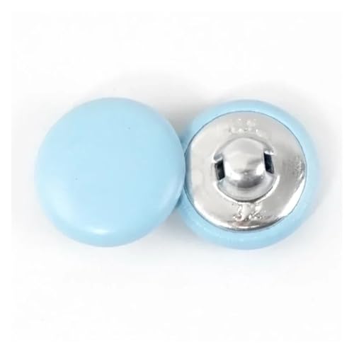 HEXHUASR 50 Stück 11–28 mm Lederknöpfe for Jacken, Mäntel, dekorative Schnalle, runde Knöpfe, Kleidung, Nähverschluss, Zubehör(LightBlue,11mm) von HEXHUASR