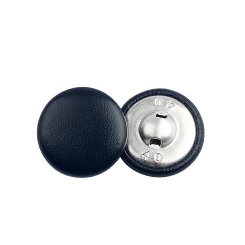 HEXHUASR 50 Stück 11–28 mm Lederknöpfe for Jacken, Mäntel, dekorative Schnalle, runde Knöpfe, Kleidung, Nähverschluss, Zubehör(Navy,11mm) von HEXHUASR