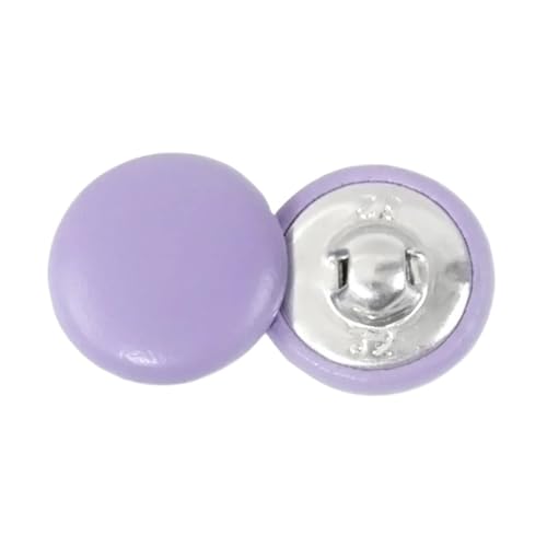 HEXHUASR 50 Stück 11–28 mm Lederknöpfe for Jacken, Mäntel, dekorative Schnalle, runde Knöpfe, Kleidung, Nähverschluss, Zubehör(Purple,11mm) von HEXHUASR