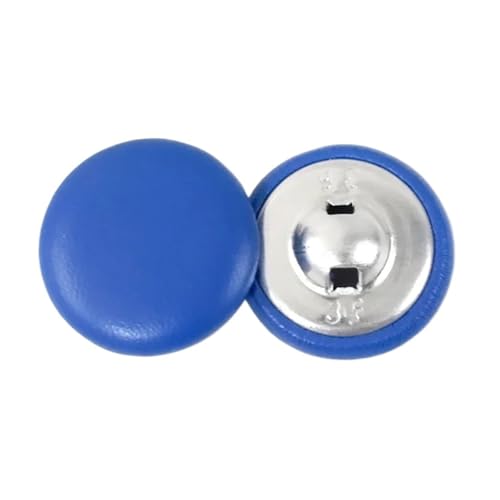 HEXHUASR 50 Stück 11–28 mm Lederknöpfe for Jacken, Mäntel, dekorative Schnalle, runde Knöpfe, Kleidung, Nähverschluss, Zubehör(Royalblue,11mm) von HEXHUASR