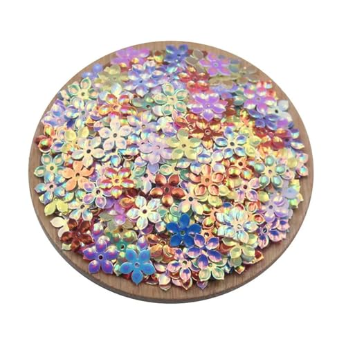 HEXHUASR 9mm 500-2500 Stück Pailletten gemischte Blumenbecher-Pailletten for Basteln, Nähen, Scrapbooking, Lentejuelas, Heimdekorationszubehör(9mm 1500PCS-LOT) von HEXHUASR