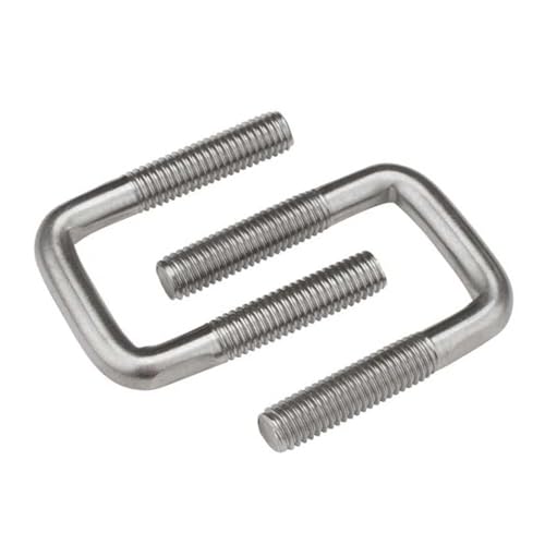 HEXHUASR M6 M8 M10 304 Edelstahl U-Bolzen Rechtwinkliger Bolzen Vierkantschraube Bolzenclip Klemmschraube Rohrclip Rohrclip U-Klemme(M10x60x100-1pcs) von HEXHUASR