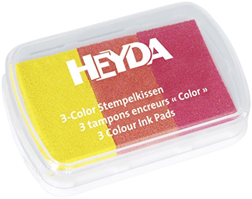 Heyda 204888462 Heyda 204888462 3-Color Stempelkissen 9 x 6 cm, (Gelb-/Rottöne) (Gelb-/Rottöne) von Heyda