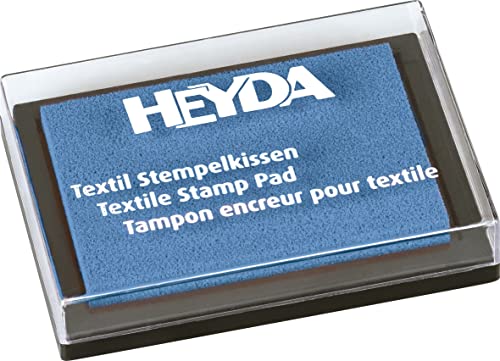 Heyda Textil-Stempelfarbe himmelblau, Öl, 75 x 55 mm von Heyda