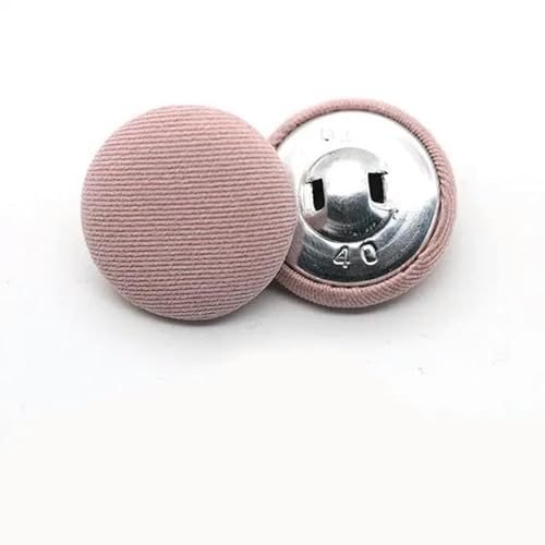 HEYDGBBZ Nebelknöpfe, Knöpfe. 12 Stück runde, mit Samtstoff überzogene Knöpfe for Selbernähen und Basteln, dekorative Accessoires for Kleidung und Kissendekor.(Pink,11MM) von HEYDGBBZ