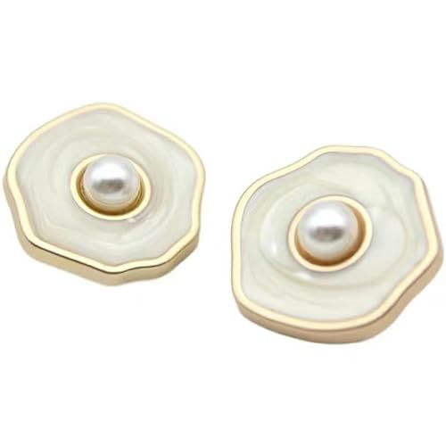 Metallknöpfe, Perlenknöpfe 10 Stück Eiförmige Metallperlenknöpfe For Nähen Von Perlenschaftknöpfen, Perlenknöpfe(25.0 mm) von HEYDGBBZ