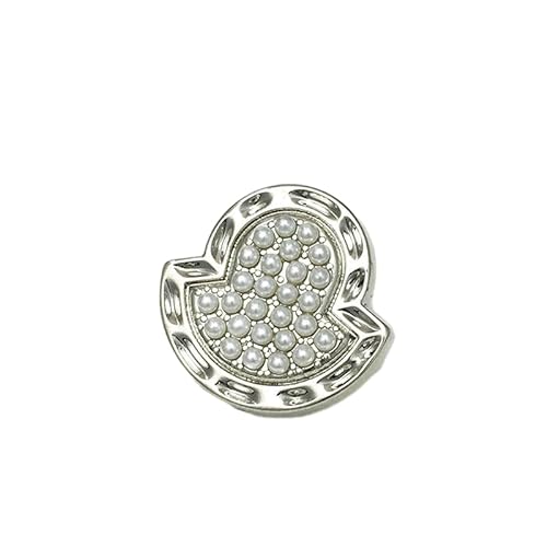 Metallknöpfe, Perlenknöpfe 10 Stück unregelmäßige Perlenknöpfe, for Jacken-, Mantel-, Trench- und Pullover-Nähprojekte(Silver,22mm) von HEYDGBBZ