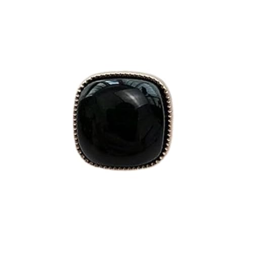 Metallknöpfe, Perlenknöpfe 10PCS quadratische Perlenknöpfe for Nähen von Perlenknöpfen, Perlenschaftknopf Schwarz Weiß(BLACK,14mm) von HEYDGBBZ