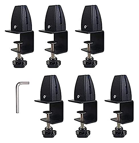 Schreibtisch-Trennwand-Clips, Bildschirm-Clip aus Aluminiumlegierung für den Schreibtisch, Büro-Trennwand-Clip, Bildschirm-Schallwand-Clip, Holz-Clip, Glas-Befestigungsclip ZTT(Black) von HEYDGBBZ