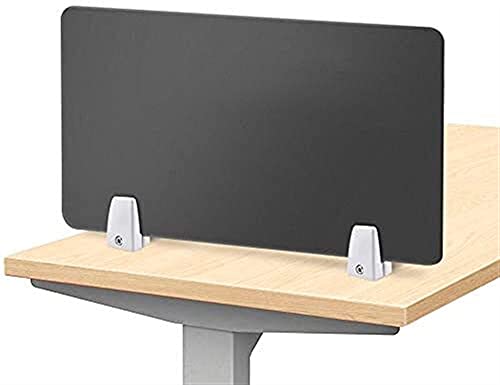 Schreibtisch-Trennwand-Clips, Büro-Schreibtischblende, Schreibtisch-Trennwand, Acryl-Bildschirmtafel, Desktop-Trennwand, Prüfungsblende, mobiler Bildschirmclip ZTT(Black,30 * 50cm) von HEYDGBBZ