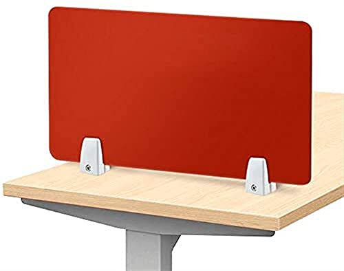 Schreibtisch-Trennwand-Clips, Büro-Schreibtischblende, Schreibtisch-Trennwand, Acryl-Bildschirmtafel, Desktop-Trennwand, Prüfungsblende, mobiler Bildschirmclip ZTT(Red,30 * 50cm) von HEYDGBBZ