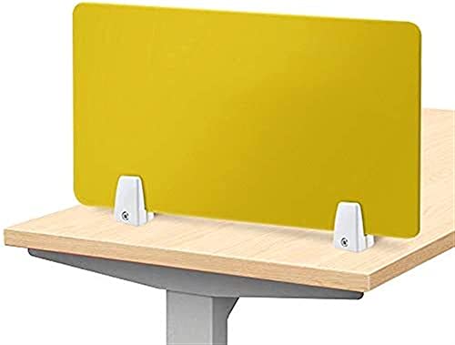 Schreibtisch-Trennwand-Clips, Büro-Schreibtischblende, Schreibtisch-Trennwand, Acryl-Bildschirmtafel, Desktop-Trennwand, Prüfungsblende, mobiler Bildschirmclip ZTT(Yellow,30 * 50cm) von HEYDGBBZ