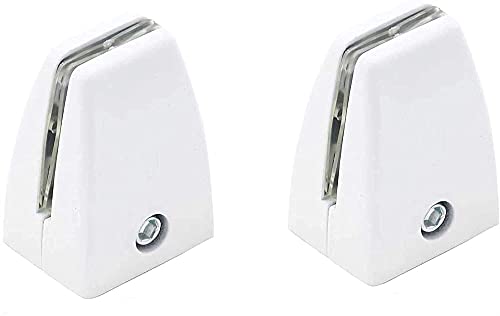 Schreibtisch-Trennwandklammern, Bildschirmklammer aus Aluminiumlegierung für den Schreibtisch, Bildschirmblende-Clip, Holzclip, Trennwandhalterung ZTT(1 Pair of White) von HEYDGBBZ