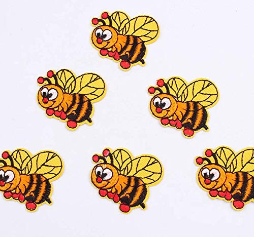 Selbstklebende Cloth Sticker， Applique 10 stücke Cartoon Honig Patch for Kinder Kleidung Eisen auf Stickerei Biene Aufkleber Kinder Kleidungsstücke Tier Applikationen Abzeichen von HEYDGBBZ