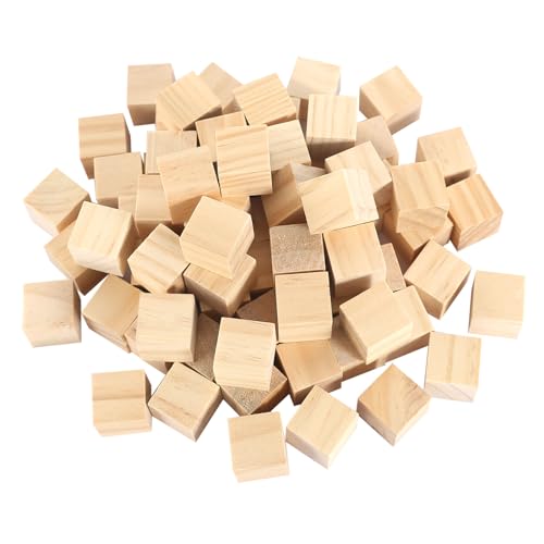 120 Stück Holz Würfel 20mm Kleine Holzwürfel Natürliche Blanko DIY Holzblöcke Holz Quadrat Holzklötzchen zum Basteln Holzquadratblöcke Holzklötze für DIY Malen Handwerk Dekoration Zahlen (20mm) von HFDONGL