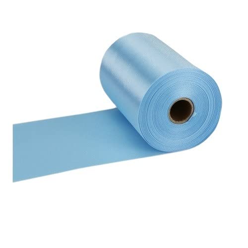 Organza Stoff Rolle, 25 meter/rolle 8 cm / 10 cm / 15 cm seiden satinbänder DIY. Hochzeitsstuhl SchärpenVerpackung Dekoration Seidenbänder(12-Light blue,15cm X 25meters) von HFGDRH