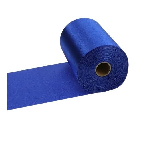 Organza Stoff Rolle, 25 meter/rolle 8 cm / 10 cm / 15 cm seiden satinbänder DIY. Hochzeitsstuhl SchärpenVerpackung Dekoration Seidenbänder(13-Deep royal blue,10cm X 25meters) von HFGDRH