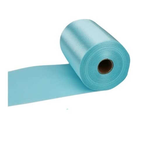 Organza Stoff Rolle, 25 meter/rolle 8 cm / 10 cm / 15 cm seiden satinbänder DIY. Hochzeitsstuhl SchärpenVerpackung Dekoration Seidenbänder(16-blue,10cm X 25meters) von HFGDRH