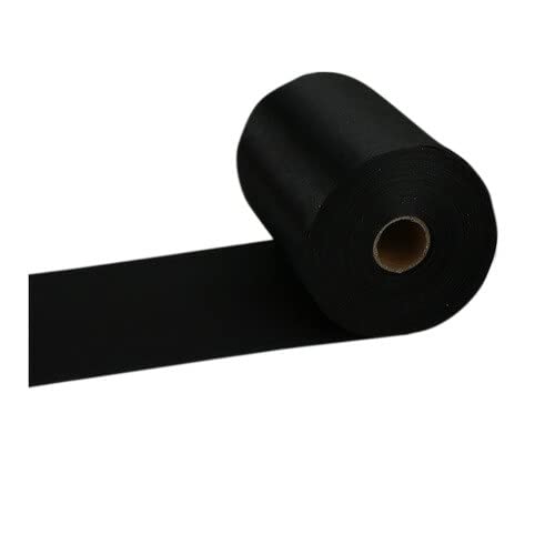 Organza Stoff Rolle, 25 meter/rolle 8 cm / 10 cm / 15 cm seiden satinbänder DIY. Hochzeitsstuhl SchärpenVerpackung Dekoration Seidenbänder(34-Black,15cm X 25meters) von HFGDRH