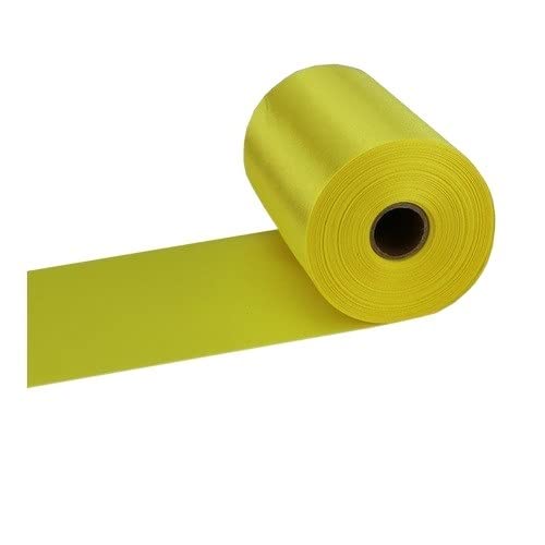 Organza Stoff Rolle, 25 meter/rolle 8 cm / 10 cm / 15 cm seiden satinbänder DIY. Hochzeitsstuhl SchärpenVerpackung Dekoration Seidenbänder(35-Goose yellow,10cm X 25meters) von HFGDRH