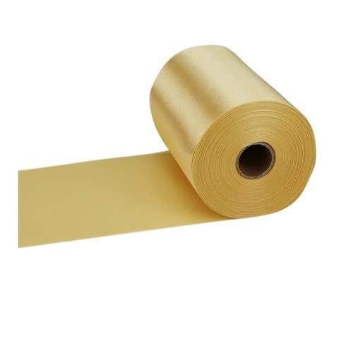 Organza Stoff Rolle, 25 meter/rolle 8 cm / 10 cm / 15 cm seiden satinbänder DIY. Hochzeitsstuhl SchärpenVerpackung Dekoration Seidenbänder(38-Champagne gold,15cm X 25meters) von HFGDRH