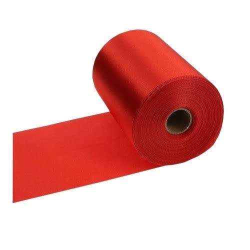 Organza Stoff Rolle, 25 meter/rolle 8 cm / 10 cm / 15 cm seiden satinbänder DIY. Hochzeitsstuhl SchärpenVerpackung Dekoration Seidenbänder(6-Red,15cm X 25meters) von HFGDRH