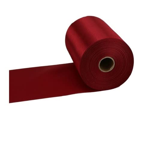 Organza Stoff Rolle, 25 meter/rolle 8 cm / 10 cm / 15 cm seiden satinbänder DIY. Hochzeitsstuhl SchärpenVerpackung Dekoration Seidenbänder(7-Red wine,15cm X 25meters) von HFGDRH