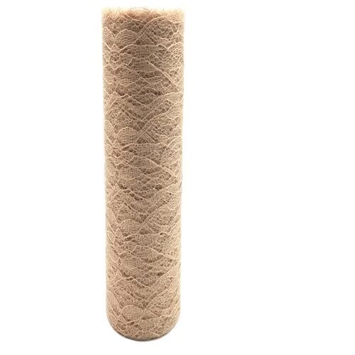 Organza Stoff Rolle, 30 cm 10 yards spitze glitter pailletten tüll rollen mesh DIY. Tüll Stoff Hintergrund Hochzeit Geburtstag Party Tischdekoration Tischläufer(Beige-Without-sequin) von HFGDRH