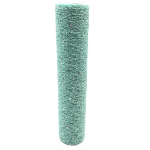 Organza Stoff Rolle, 30 cm 10 yards spitze glitter pailletten tüll rollen mesh DIY. Tüll Stoff Hintergrund Hochzeit Geburtstag Party Tischdekoration Tischläufer(Green) von HFGDRH