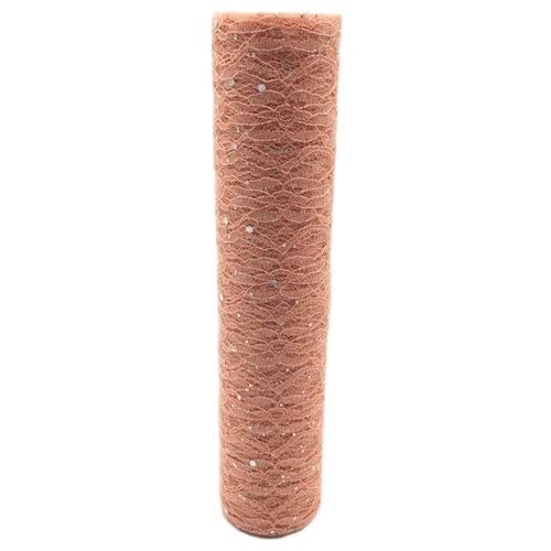 Organza Stoff Rolle, 30 cm 10 yards spitze glitter pailletten tüll rollen mesh DIY. Tüll Stoff Hintergrund Hochzeit Geburtstag Party Tischdekoration Tischläufer(Light orange) von HFGDRH