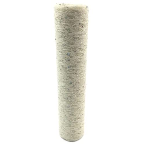 Organza Stoff Rolle, 30 cm 10 yards spitze glitter pailletten tüll rollen mesh DIY. Tüll Stoff Hintergrund Hochzeit Geburtstag Party Tischdekoration Tischläufer(Off white) von HFGDRH