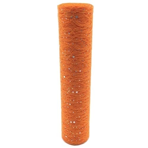 Organza Stoff Rolle, 30 cm 10 yards spitze glitter pailletten tüll rollen mesh DIY. Tüll Stoff Hintergrund Hochzeit Geburtstag Party Tischdekoration Tischläufer(Orange) von HFGDRH