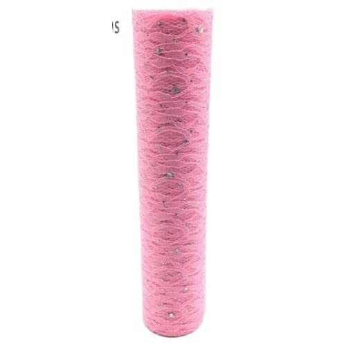 Organza Stoff Rolle, 30 cm 10 yards spitze glitter pailletten tüll rollen mesh DIY. Tüll Stoff Hintergrund Hochzeit Geburtstag Party Tischdekoration Tischläufer(Pink) von HFGDRH