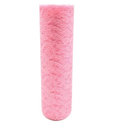 Organza Stoff Rolle, 30 cm 10 yards spitze glitter pailletten tüll rollen mesh DIY. Tüll Stoff Hintergrund Hochzeit Geburtstag Party Tischdekoration Tischläufer(Pink-Without-sequin) von HFGDRH