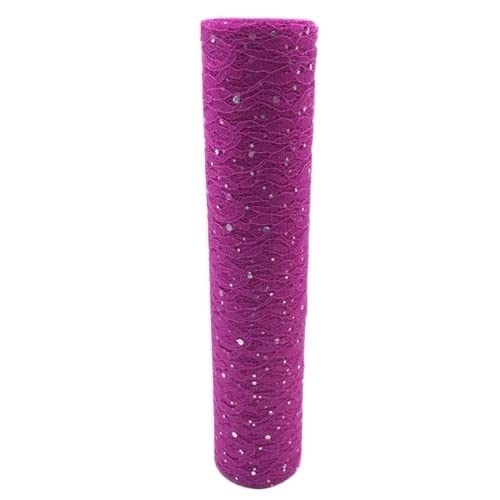 Organza Stoff Rolle, 30 cm 10 yards spitze glitter pailletten tüll rollen mesh DIY. Tüll Stoff Hintergrund Hochzeit Geburtstag Party Tischdekoration Tischläufer(Rose) von HFGDRH