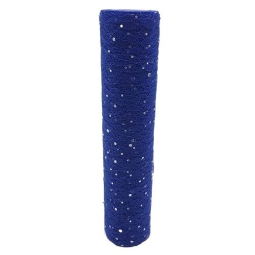 Organza Stoff Rolle, 30 cm 10 yards spitze glitter pailletten tüll rollen mesh DIY. Tüll Stoff Hintergrund Hochzeit Geburtstag Party Tischdekoration Tischläufer(Royal blue) von HFGDRH